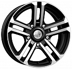 Диск КиК Палладика 16x7,0 5x139,7 ET30 98,5 алмаз черный